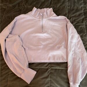 Aerie Offline Throw-Back Corset Cropped Quarter Zip